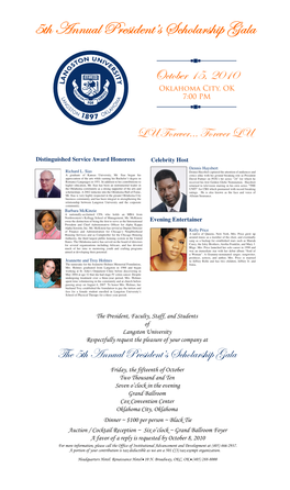 5Th Annual President's Scholarship Gala