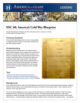 NSC 68: America's Cold War Blueprint