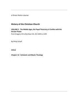 History of the Christian Church*