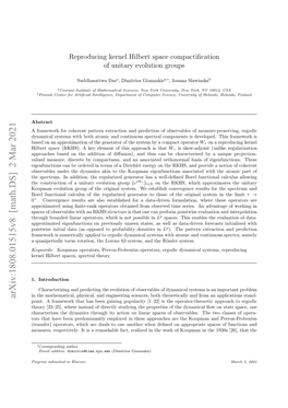 Reproducing Kernel Hilbert Space Compactification of Unitary Evolution