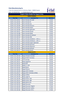 2 Wheeler Engie Product List.Xlsx