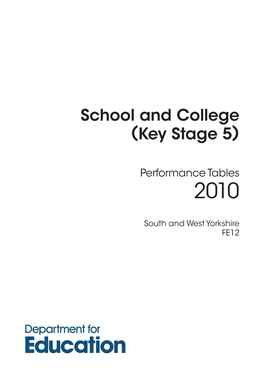 School and College (Key Stage 5)