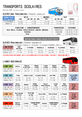 Transports Scolaires