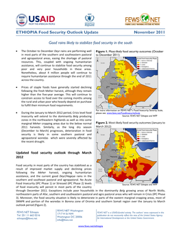 ETHIOPIA Food Security Outlook Update November 2011