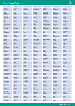 Sumdog Spelling Words