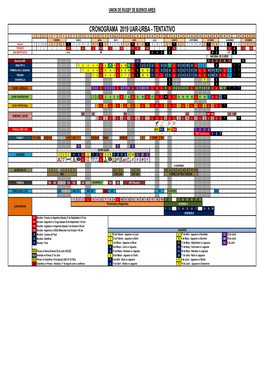 Calendario 2019 Tentativo URBA-UAR Marzo