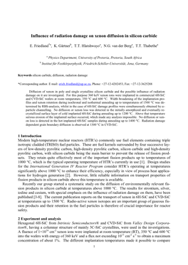 Influence of Radiation Damage on Xenon Diffusion in Silicon Carbide