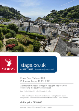 Stags.Co.Uk 01566 774999 | Launceston@Stags.Co.Uk