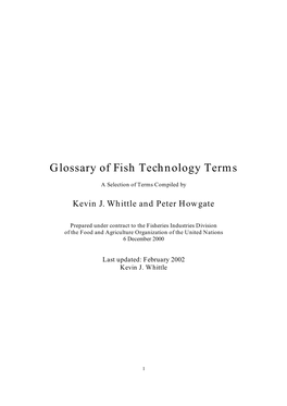 Fish Technology Glossary