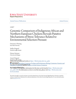 Genomic Comparison of Indigenous African and Northern European