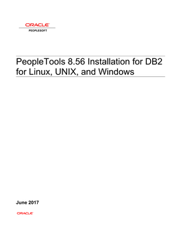 Peopletools 8.56 Installation for DB2 for Linux, UNIX, and Windows
