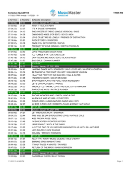 Schedule Quickprint TKRN-FM