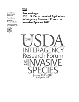 Proceedings, 23Rd U.S. Department of Agriculture Interagency Research