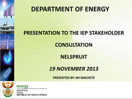 Overview of the Liquid Fuels Sector in South Africa