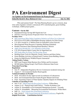 PA Environment Œ June 4, 2004