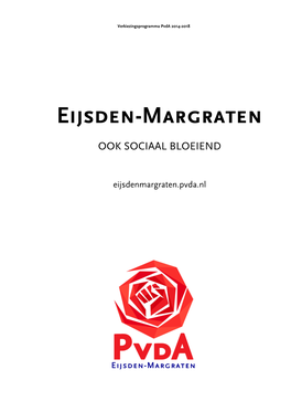 Verkiezingsprogramma 2014-2018 Inhoud