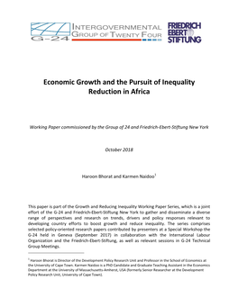 Economic Growth and the Pursuit of Inequality Reduction in Africa