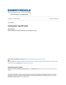 Combustion Tap-Off Cycle