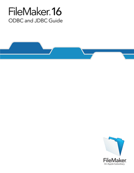 Filemaker 16 ODBC and JDBC Guide