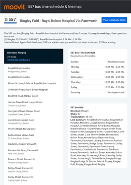 557 Bus Time Schedule & Line Route