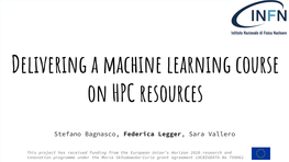 Delivering a Machine Learning Course on HPC Resources