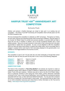 Harpur Trust 450 Anniversary Art Competition