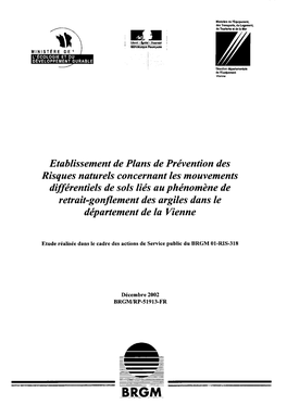 Etablissement De Plans De Prévention Des Risques Naturels Concernant