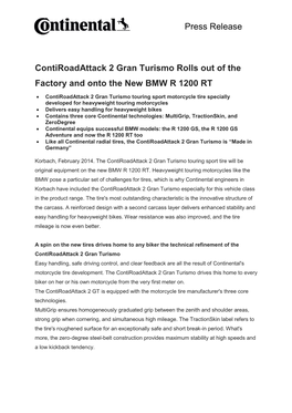 Press Release Contiroadattack 2 Gran Turismo Rolls out of The