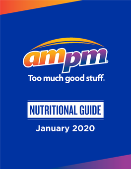 NUTRITIONAL GUIDE January 2020