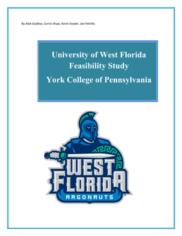 University of West Florida Feasibility Study York College Of