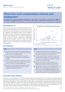 Short-Time Work Compensation Schemes and Employment