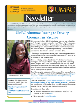 UMBC Alumnae Racing to Develop Coronavirus Vaccine
