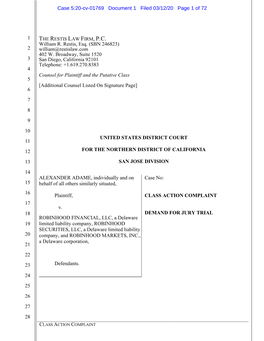 Adame V. Robinhood Financial, LLC Et