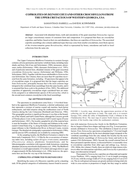 Coprolites of Deinosuchus and Other Crocodylians from the Upper Cretaceous of Western Georgia, Usa