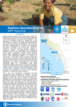 Rakhine Operational Brief WFP Myanmar