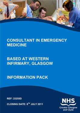 Consultant in Emergency Medicine Based at Western Infirmary, Glasgow
