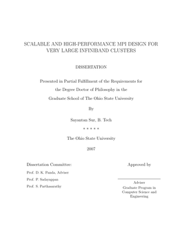 Scalable and High Performance MPI Design for Very Large