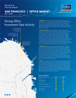 Strong Office Investment Sale Activity