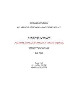 Exercise Science Handbook