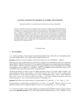 Counting and Effective Rigidity in Algebra and Geometry