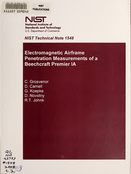 Electromagnetic Airframe Penetration Measurements of a Beeclicraft Premier La