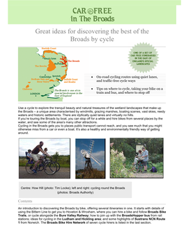 Great Ideas for Discovering the Best of the Broads by Cycle