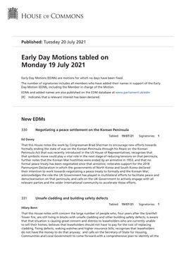 View Early Day Motions PDF File 0.08 MB