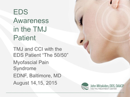 EDS Awareness in the TMJ Patient