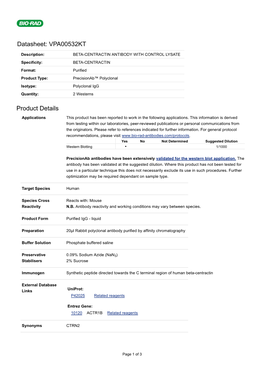 Datasheet: VPA00532KT Product Details