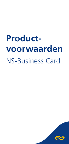 Product- Voorwaarden NS-Business Card