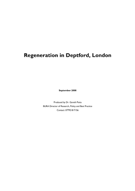 Regeneration in Deptford, London