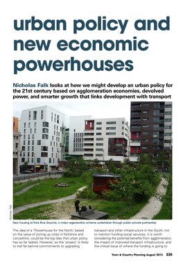 Urban Policy and New Economic Powerhouses