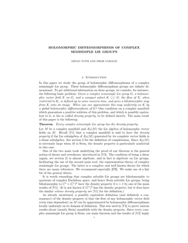 Holomorphic Diffeomorphisms of Complex Semisimple Lie Groups