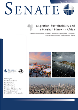 Migration, Sustainability and a Marshall Plan with Africa